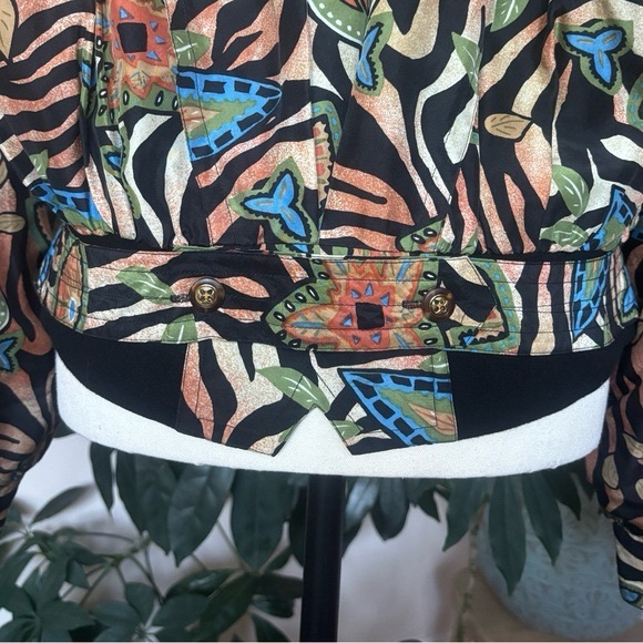Vintage 80s90s Silk Bomber Jacket Pacific Silk Studio - Picture 6 of 8